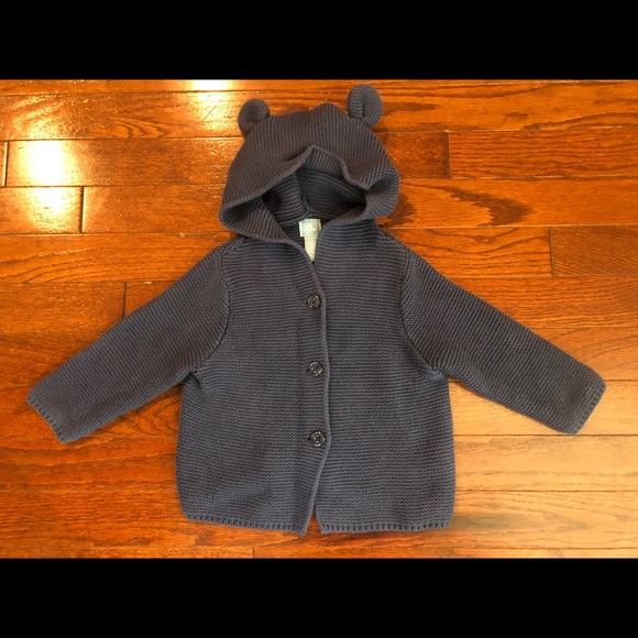 GAP Other - Baby Gap Boys navy teddy bear cardigan sweater